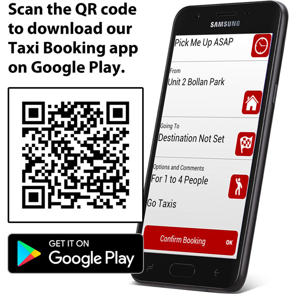 Download the Go Travel Taxi Booking app to your phone.