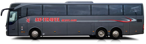 Mercedes Tourismo Luxury Coach, nearside - Go Travel Scotland